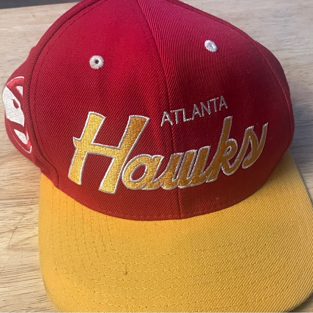 Atlanta Hawks Red and Yellow Cap